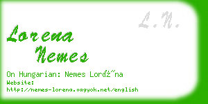 lorena nemes business card